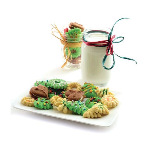 Norpro Stainless Steel Cookie And Icing Press With Storage Case, Black In Black