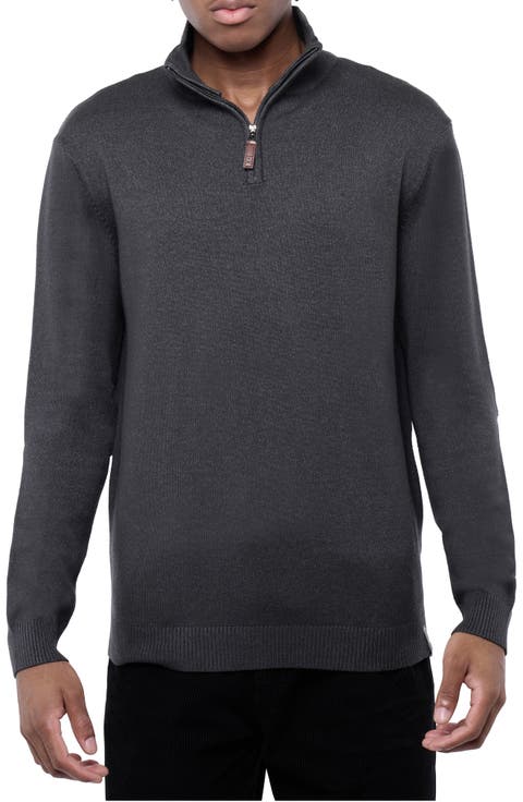 Mock Neck Quarter Zip Sweater