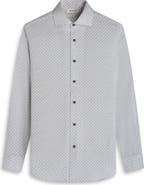 Bugatchi Alvin Shaped Fit Geo Print Button-Up Shirt