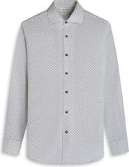 Bugatchi Alvin Shaped Fit Geo Print Button-Up Shirt