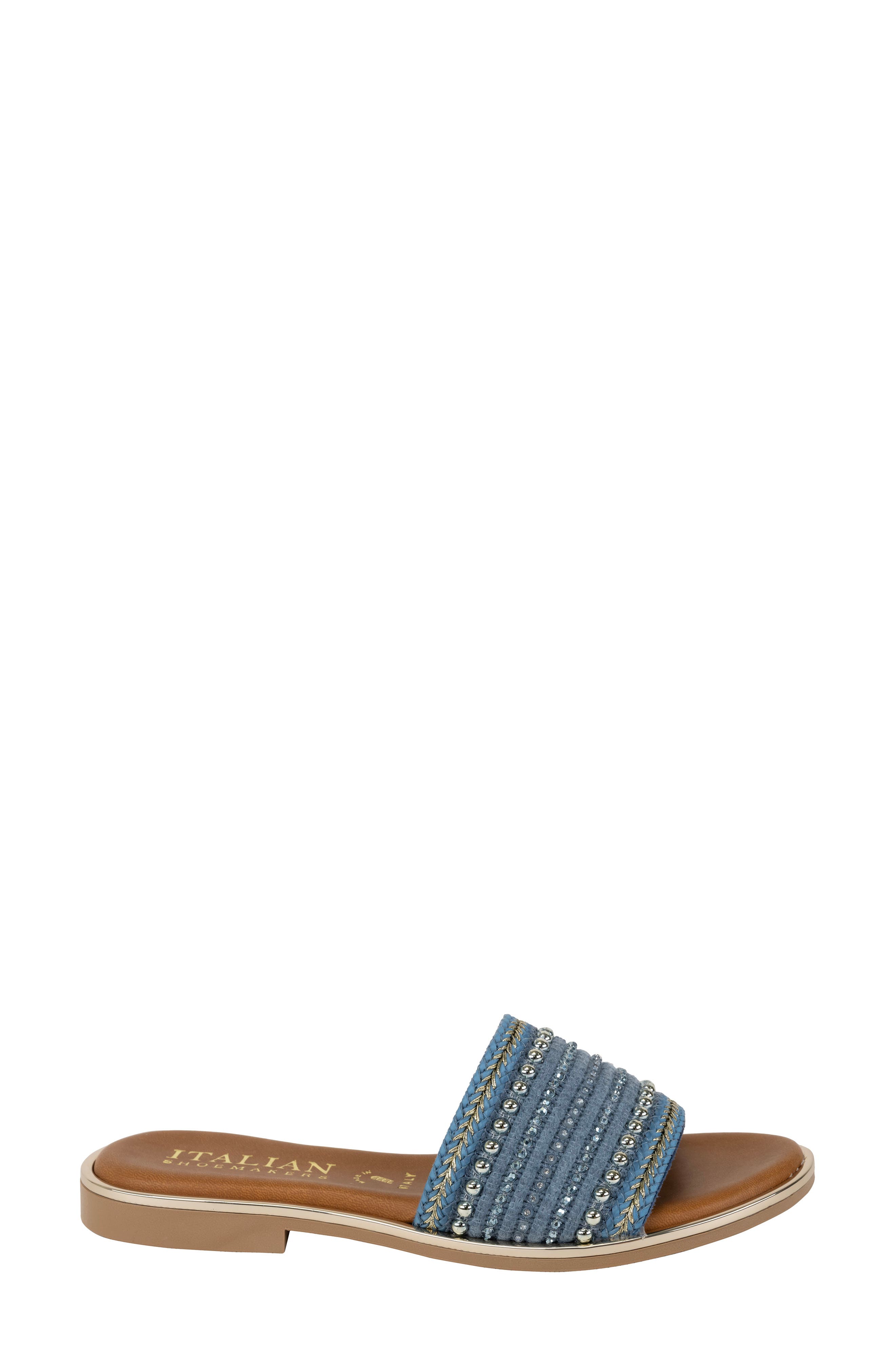 Mitzy Slide Sandal, Alternate, color, DENIM