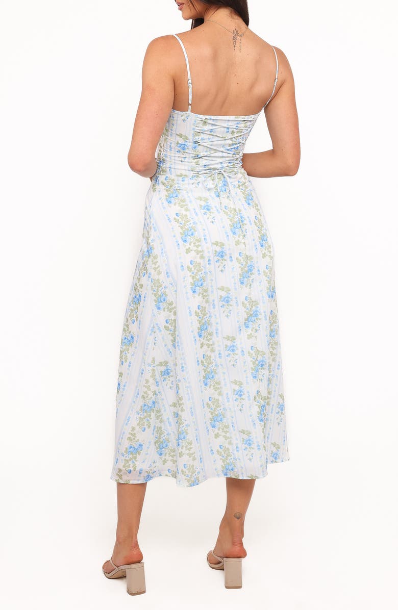 Petal & Pup Florencia Midi Dress, Alternate, color, Blue Floral