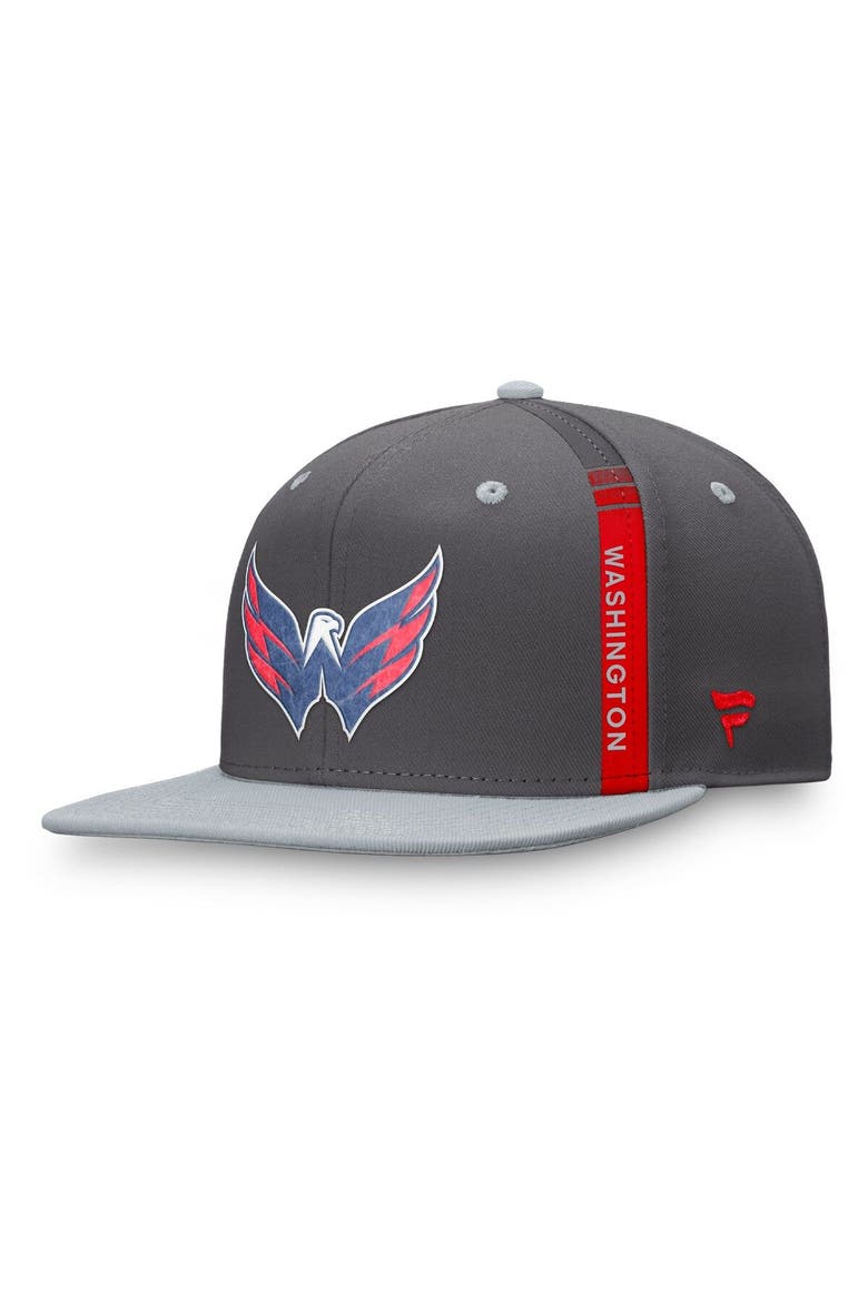 Men's Fanatics Branded Charcoal Washington Capitals Authentic Pro Home Ice Snapback Hat, Main, color, Charcoal