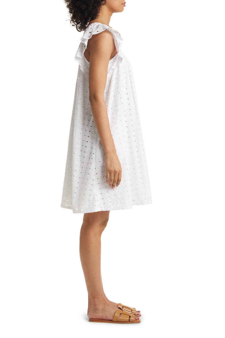 Matching Family Moments Broderie Anglaise Cotton Dress, Alternate, color, WHITE