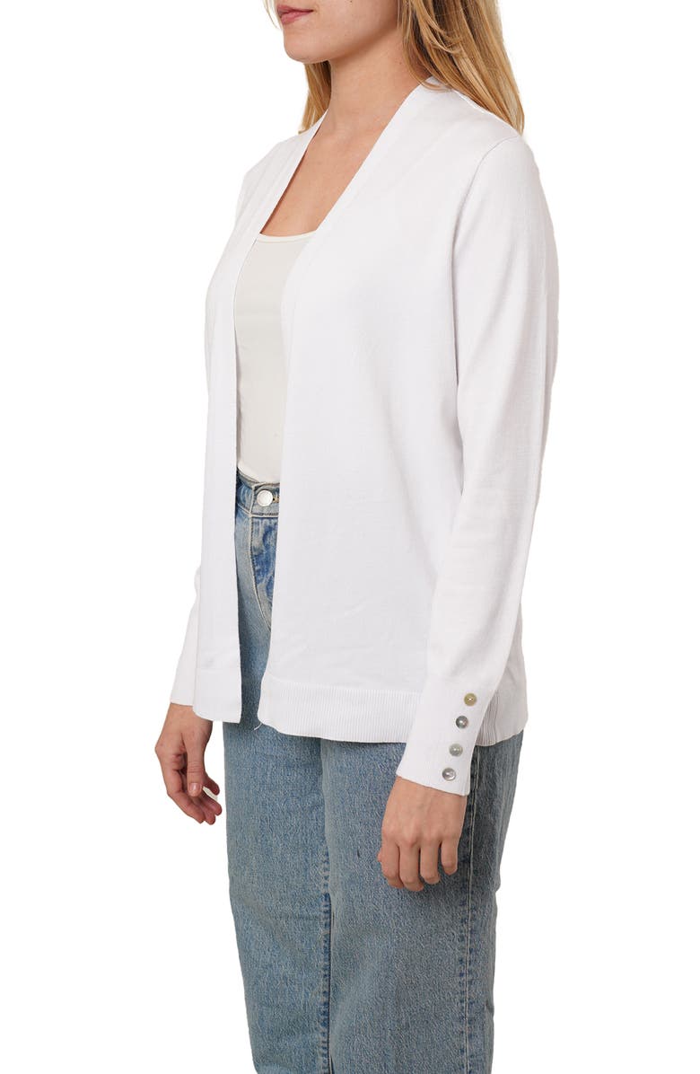CYRUS Open Front Knit Cardigan, Alternate, color, White