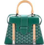 Pre-Owned Goyard Saigon Top Handle Bag Coated Canvas with Leather PM