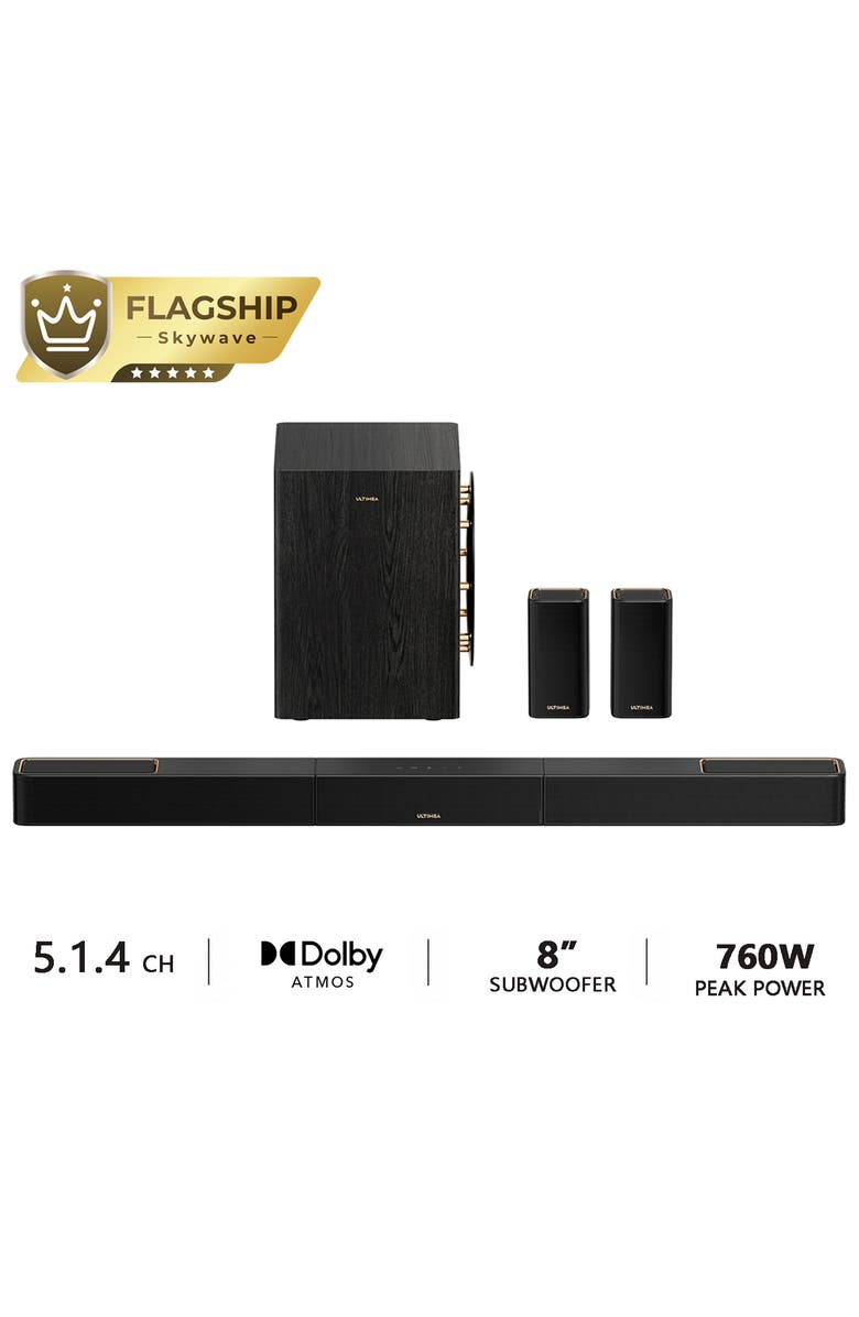 Ultimea Skywave Series, 5.1.4ch Sound Bar with Dolby Atmos, Main, color, Black