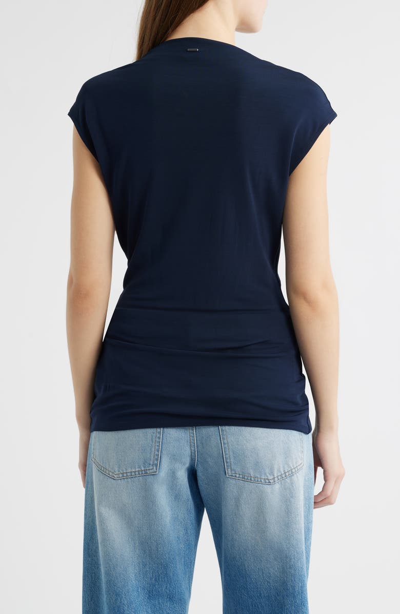 BOSS Elamma Cap Sleeve Top, Alternate, color, Sky Captain