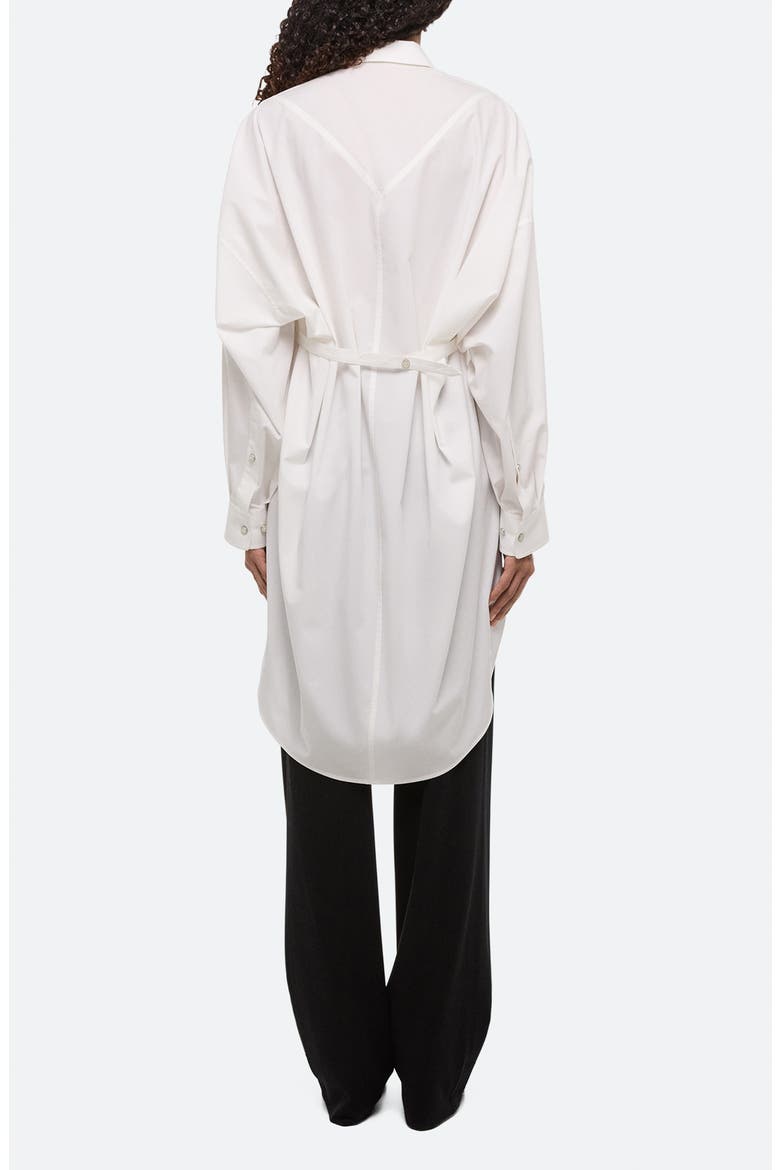 Long Sleeve Cotton Mini Shirtdress, Alternate, color, WHITE - 100
