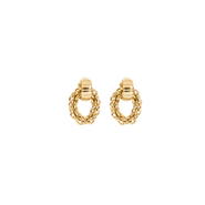 COEUR DE LION Structure Hoop Earrings with Chain Pendant