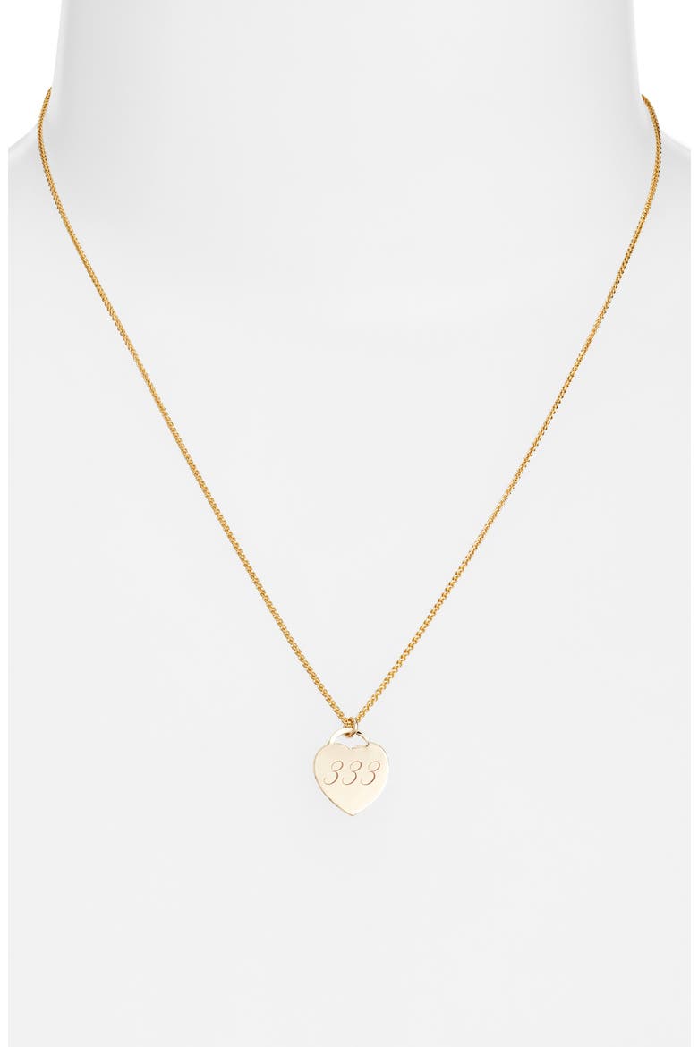 Alice Angel Numbers Pendant Necklace, Alternate, color, GOLD / 333