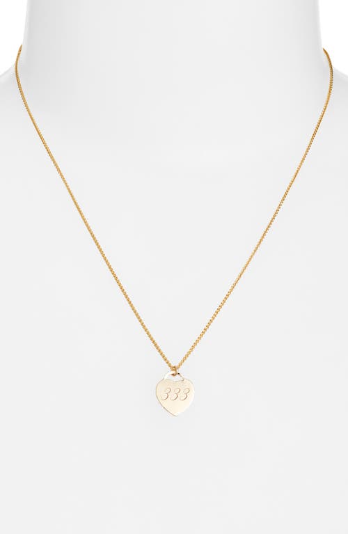 Set & Stones Alice Angel Numbers Pendant Necklace In Gold