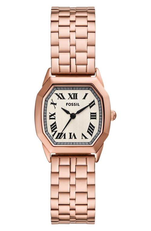 Fossil Harlow Watch, 27mm In Rose Gold