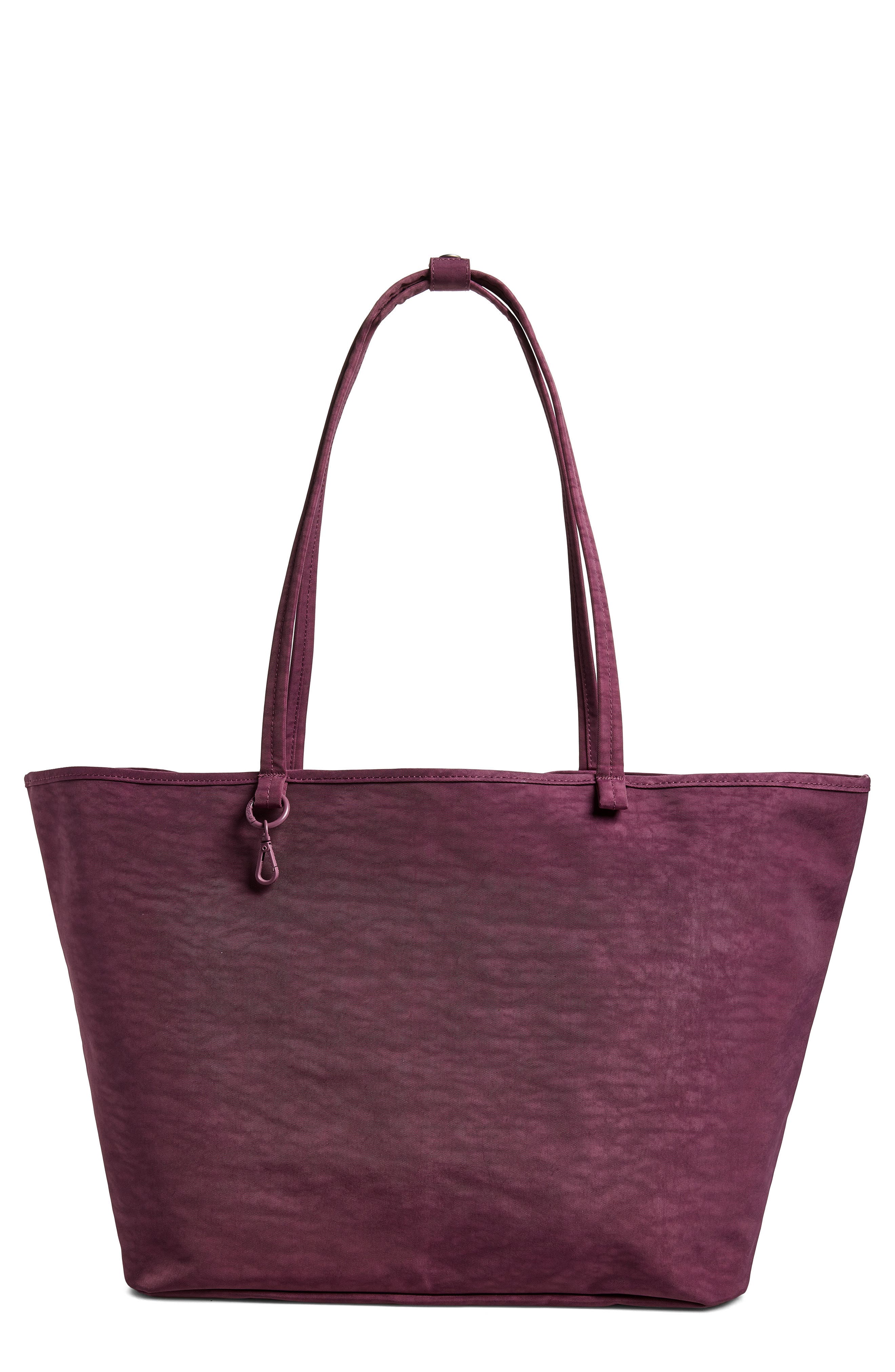 Large Reversible Recycled Nylon Tote, Main, color, WILD PLUM MIX