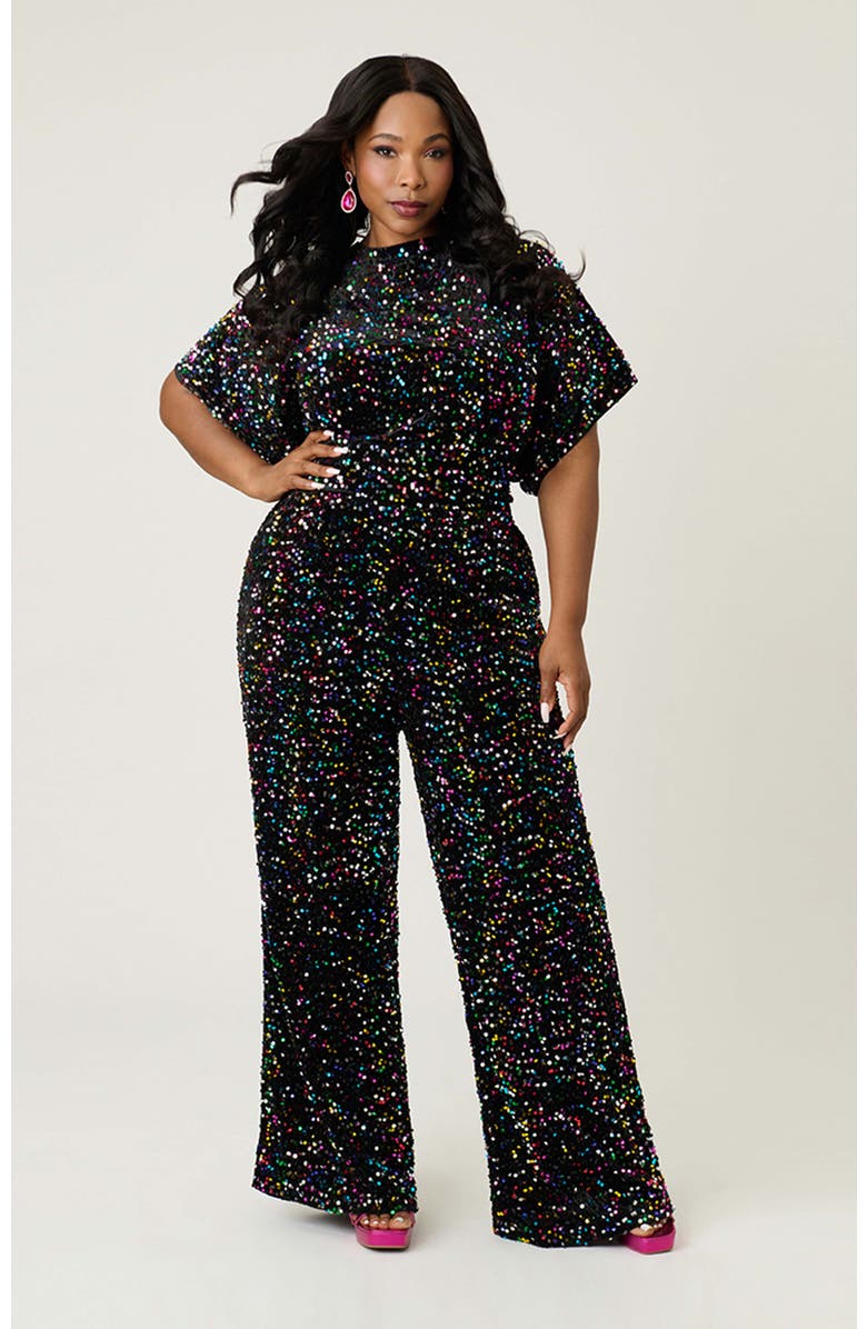 Smak Parlour Plus Size Wide Leg Jumpsuit, Main, color, 