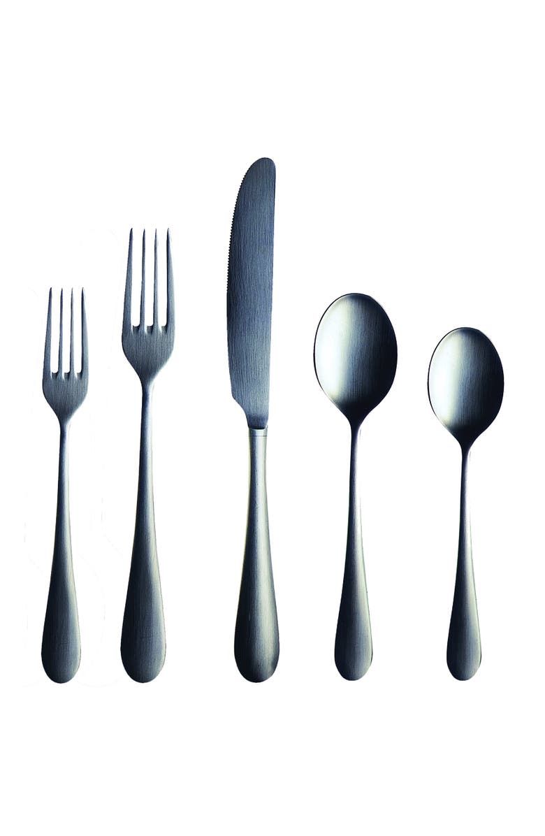 Mepra Natura Flatware Set - 5 Pieces, Main, color, Ice Silver