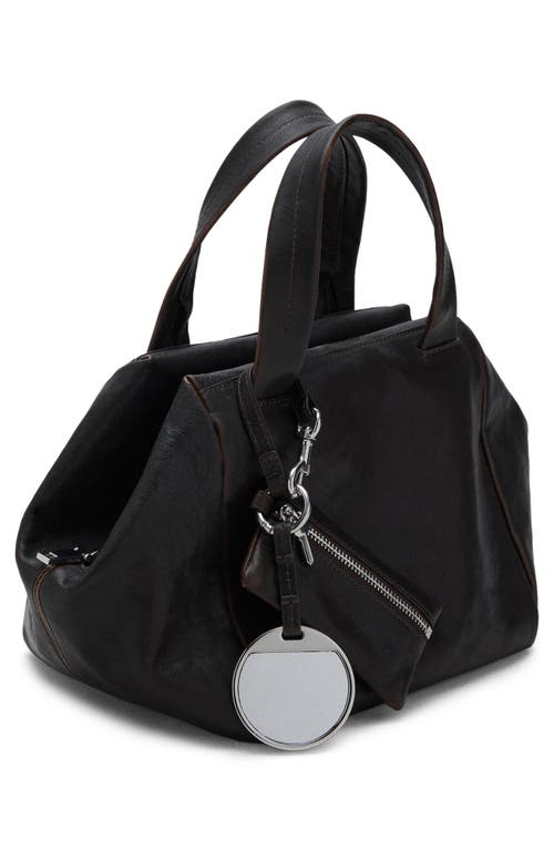 Mango Leather Handbag With Charms In Black
