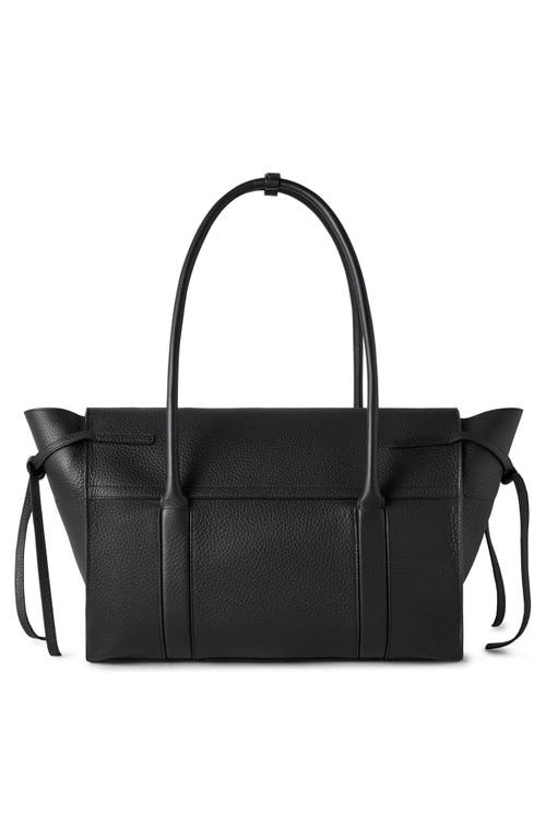 Mulberry Medium Soft Bayswater Grained Leather Satchel In Black