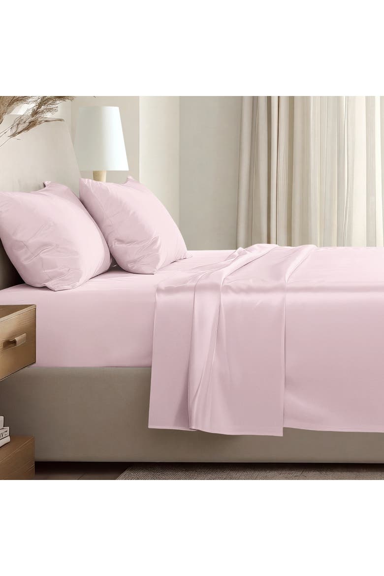 400 Thread Count Organic Cotton Sateen Sheet Set, Alternate, color, Dusty Pink
