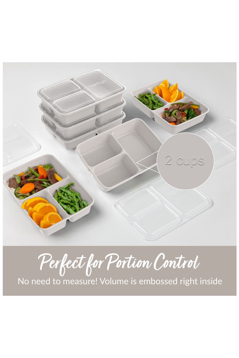 10-Pack Meal Prep Container Set, Alternate, color, STONE GRAY