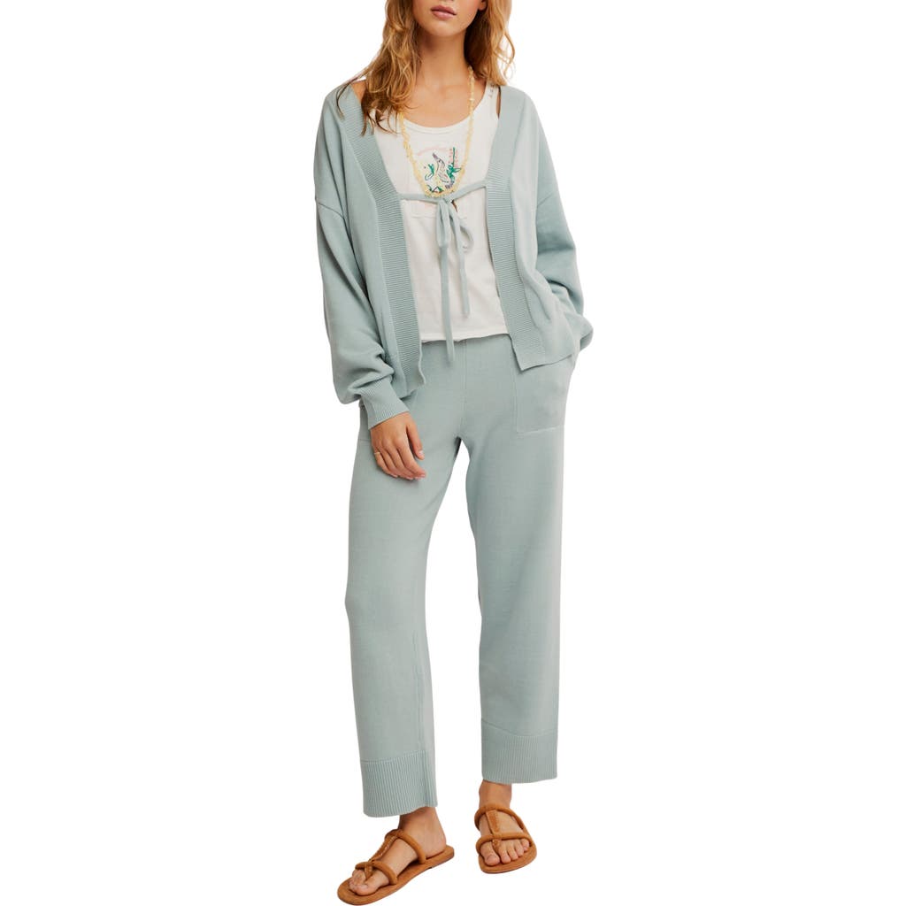 Shop Free People Solar Cardigan & Pants Set In Icy Lake