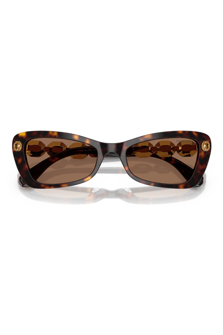 54mm Irregular Sunglasses, Alternate, color, HAVANA
