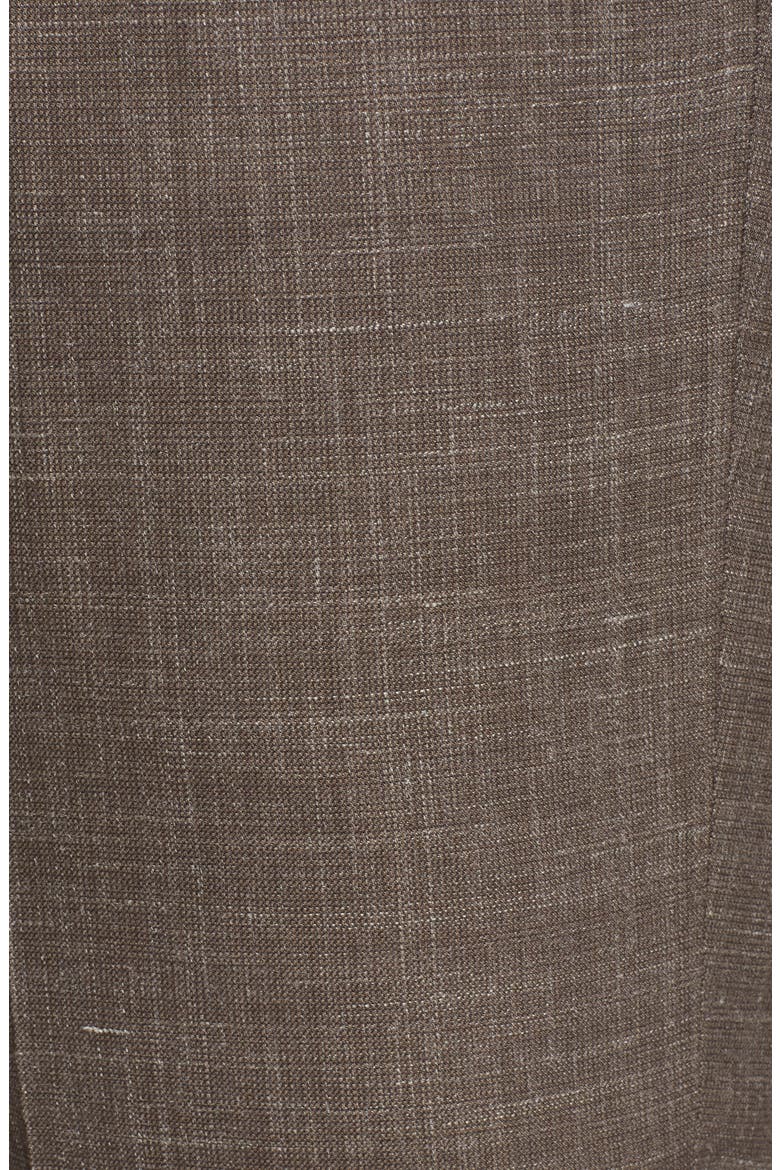 Ermenegildo Zegna Trofeo Flat Front Solid Wool Blend Dress Pants, Alternate, color, TAN
