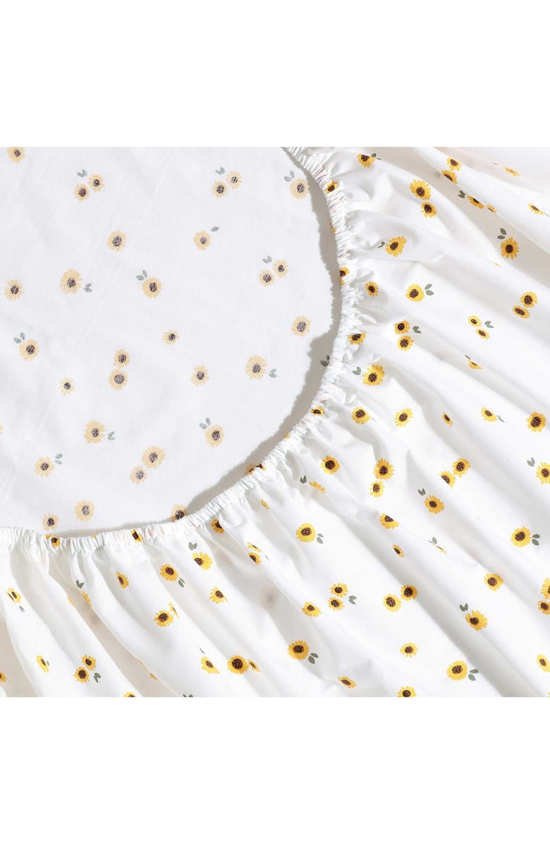 Eddie Bauer Sunflower 200 Thread Count Cotton Percale Full Sheet Set, Alternate, color, Bright Yellow