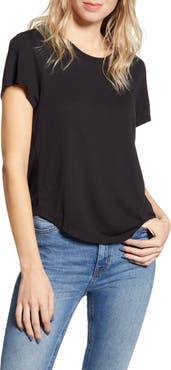 Splendid Abbie Crewneck Cotton Blend Tee