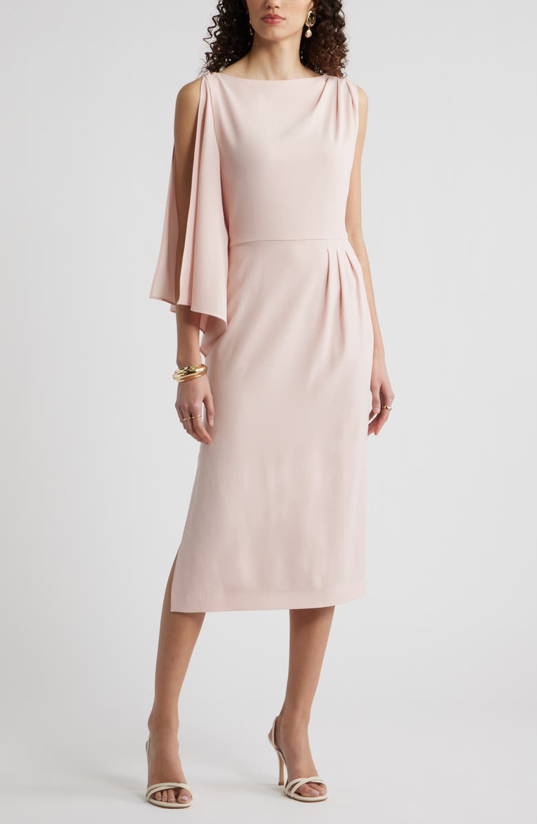 Nordstrom Single Split Sleeve Midi Dress, Main, color, Pink Smoke