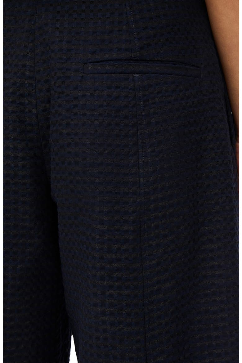 Gingham Bermuda Pant, Alternate, color, Black