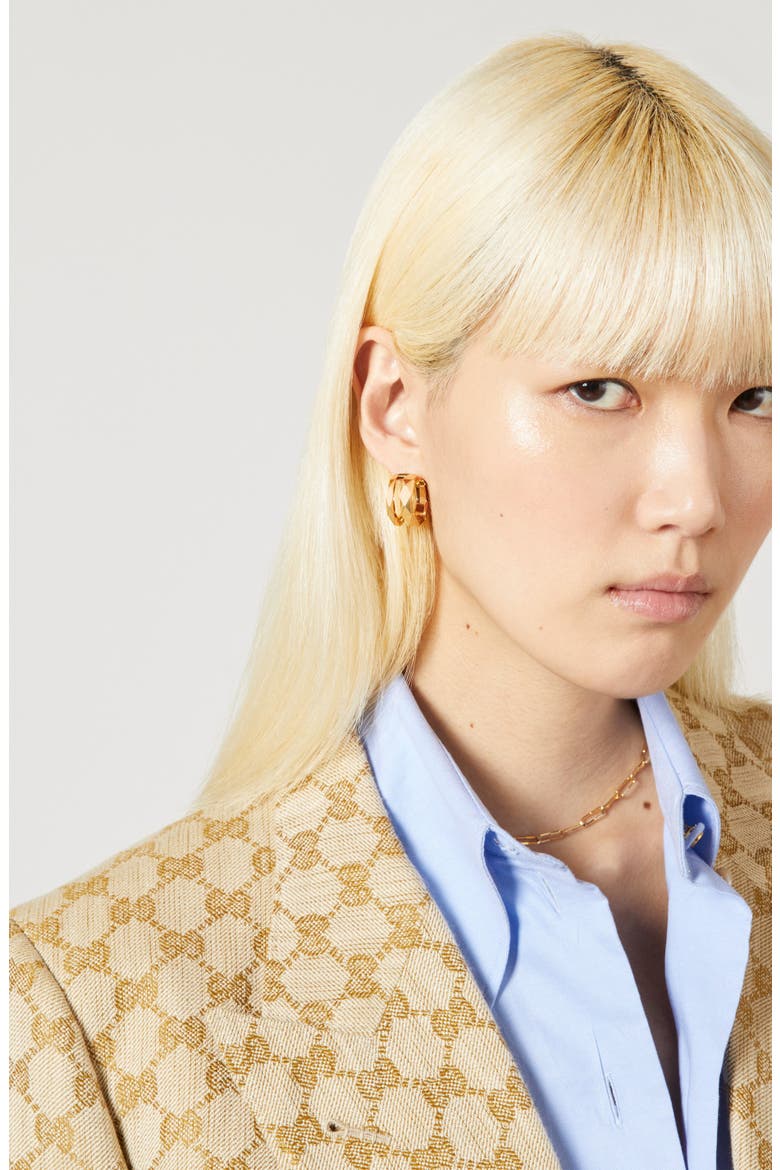 Link to Love Double Hoop Earrings, Alternate, color, NO COLOR