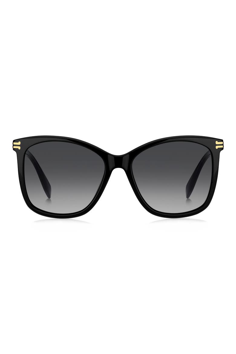 MJ 1106/S 55mm Gradient Square Sunglasses, Main, color, BLACK