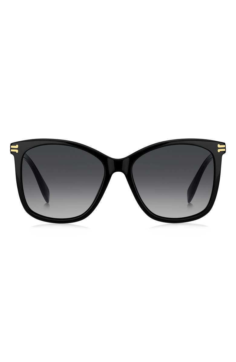 Marc Jacobs MJ 1106/S 55mm Gradient Square Sunglasses, Main, color, Black
