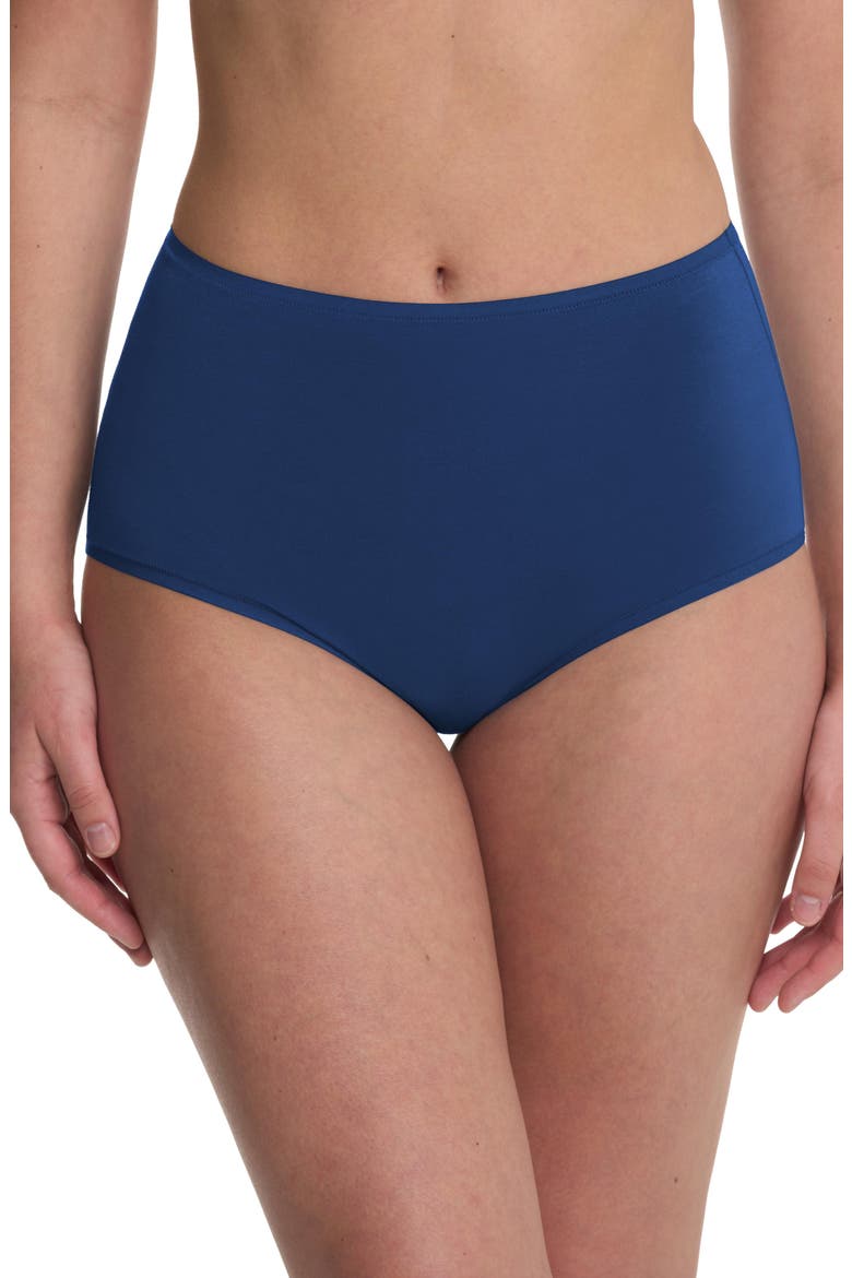 Bliss Bare Cotton High Waist Brief 3-Pack, Alternate, color, Msty Orchid/Iced Mnt/Dk Cobalt