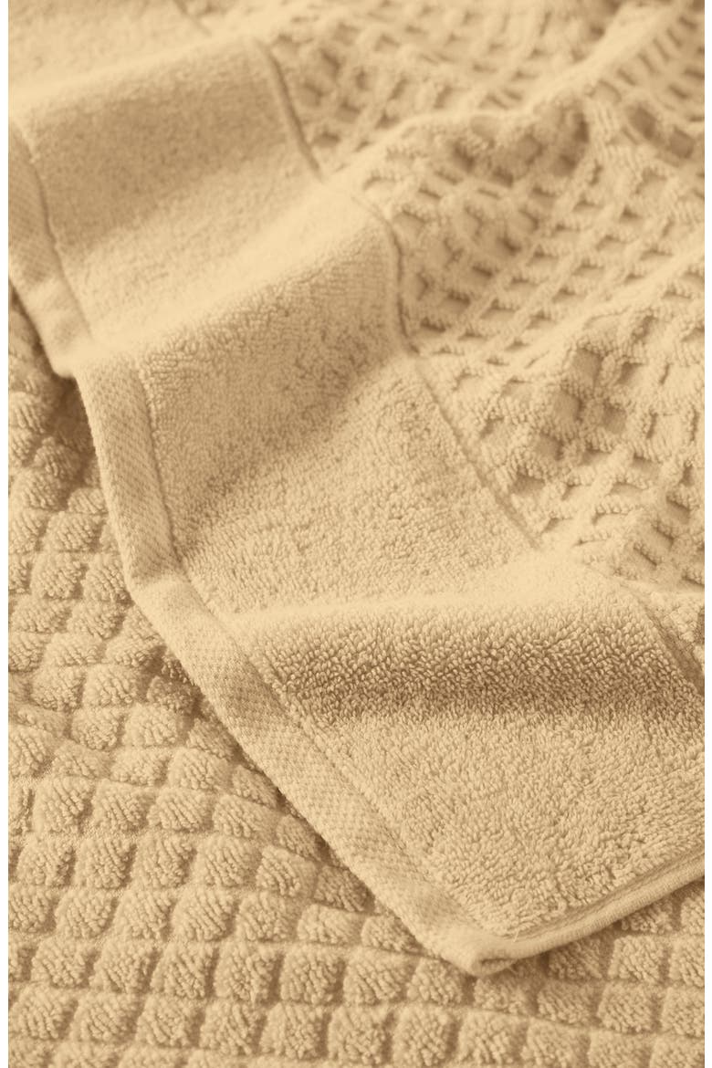 Diamond Waffle Textured 2-Piece Bath Sheet Set, Alternate, color, OATMEAL