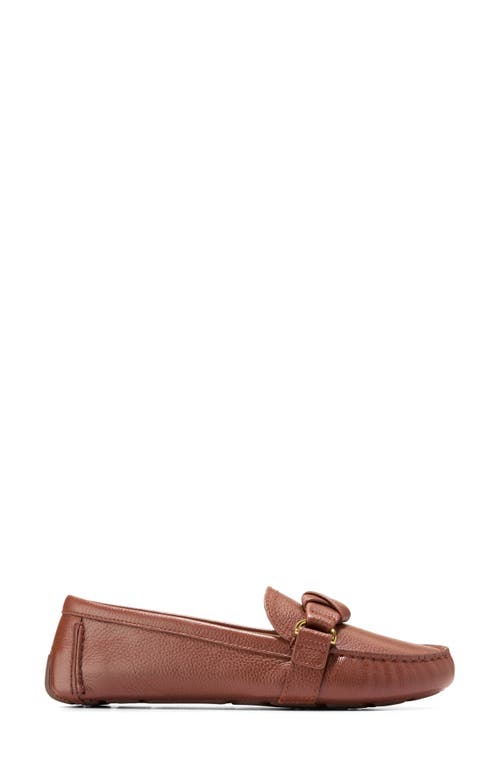 Cole Haan Emmie Knot Drivers In Dark Cuoio Leather