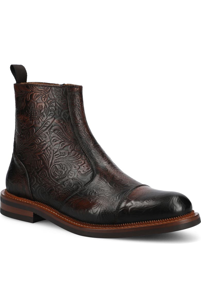 TAFT Men's Lewis Side-zip Boot, Main, color, Brown Floral