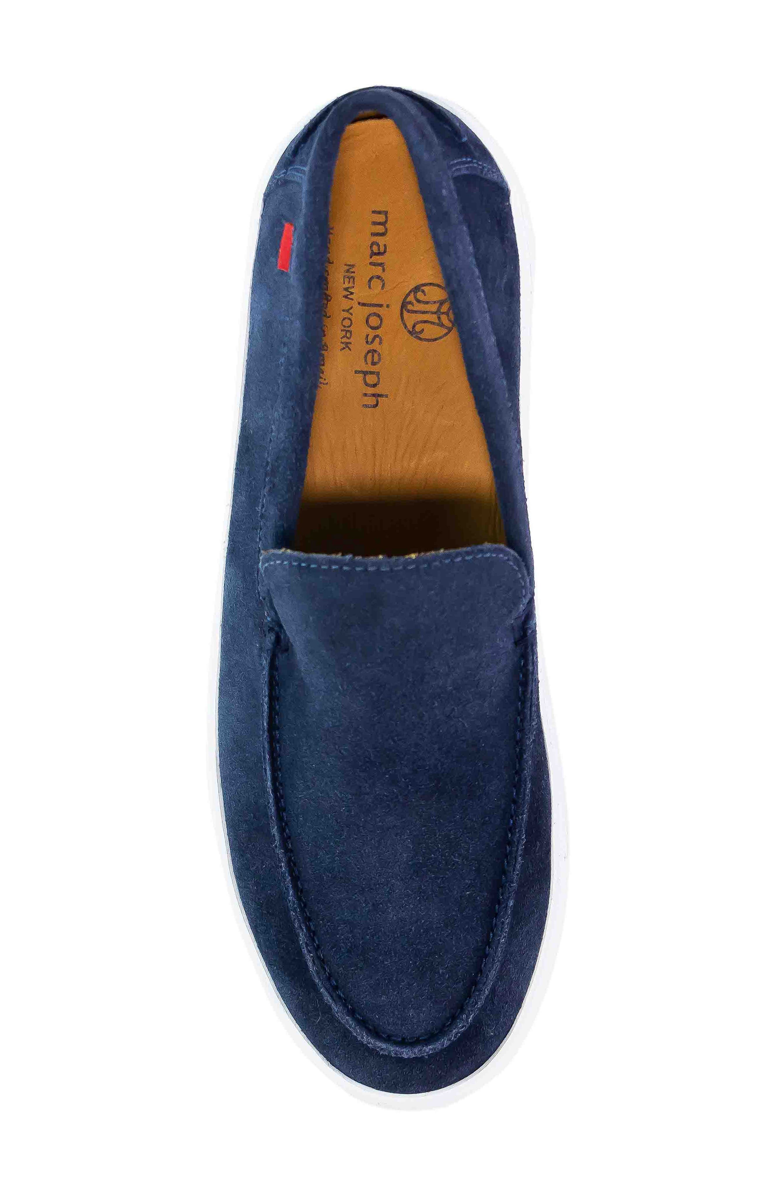 Marc Joseph New York Florence Moc Toe Loafer, Alternate, color, Navy Suede