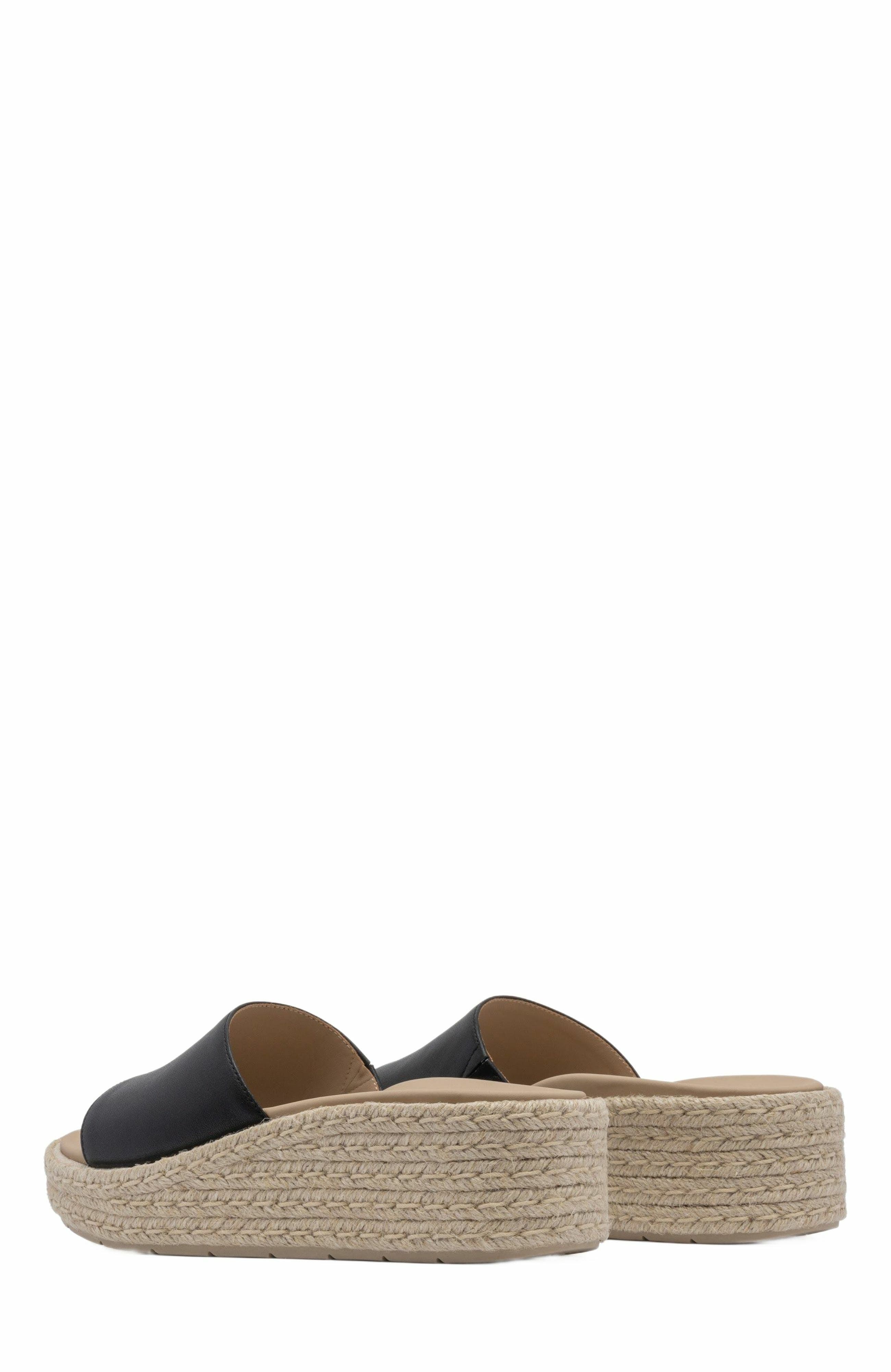 Solstice Slide, Alternate, color, Black Leather
