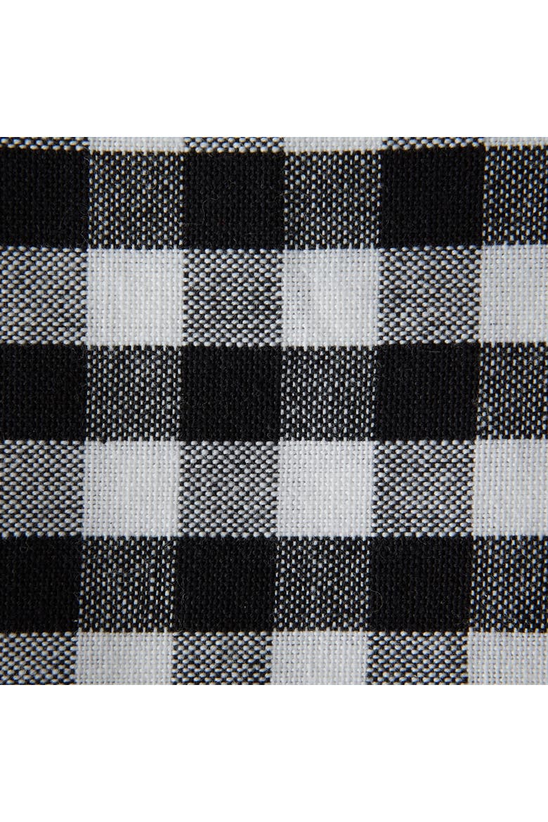 Gingham Cotton Napkin Set/4, Alternate, color, Black/White