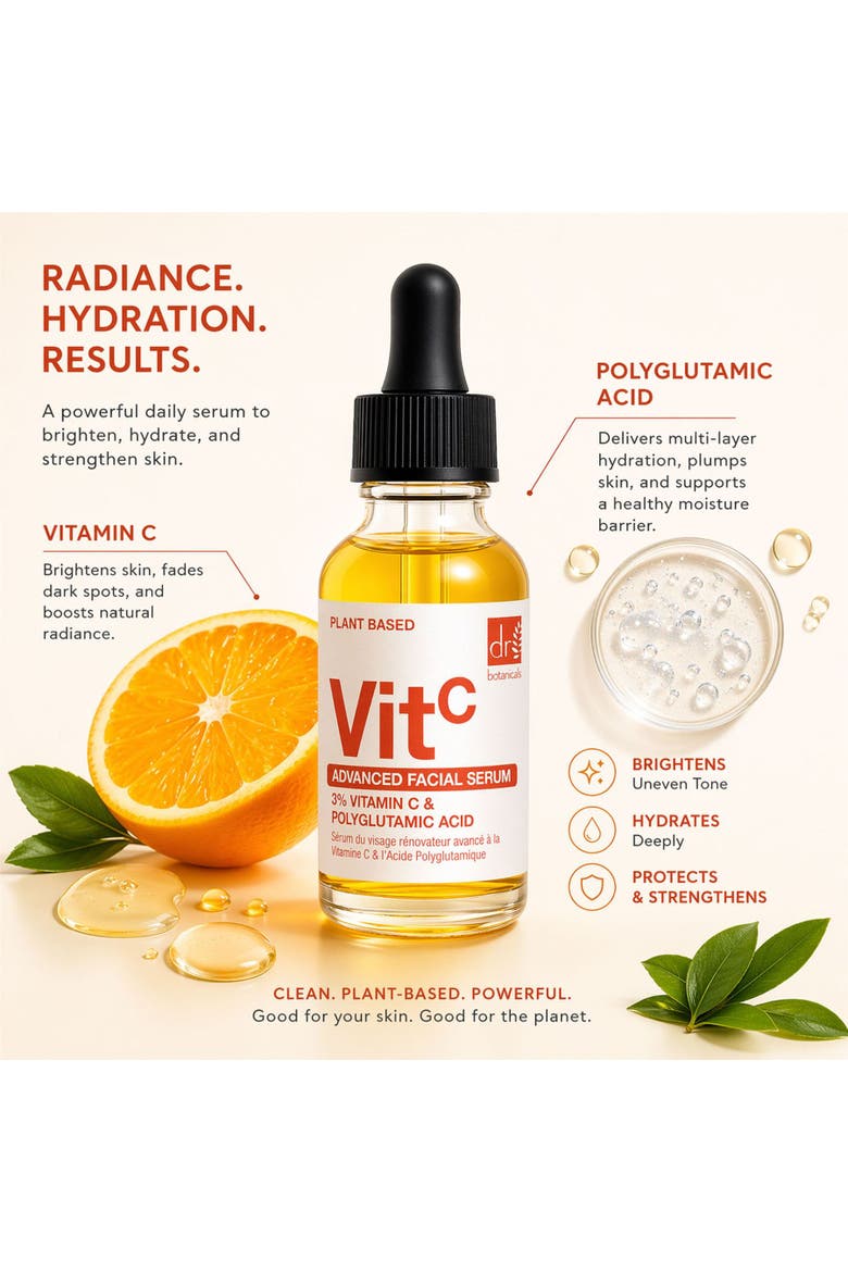 Advanced Facial Serum 3% Vitamin C & Polyglutamic Acid, Alternate, color, None