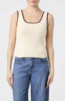 Contrast Trim Sweater Tank