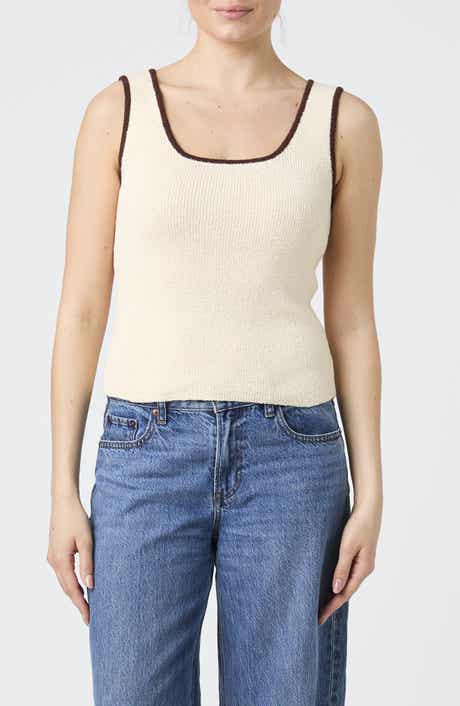 Contrast Trim Sweater Tank