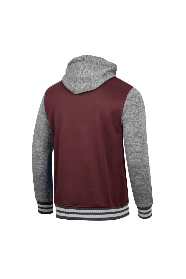 Men's Colosseum Maroon Arizona State Sun Devils Robinson Hoodie Full-Snap Jacket, Alternate, color, Maroon