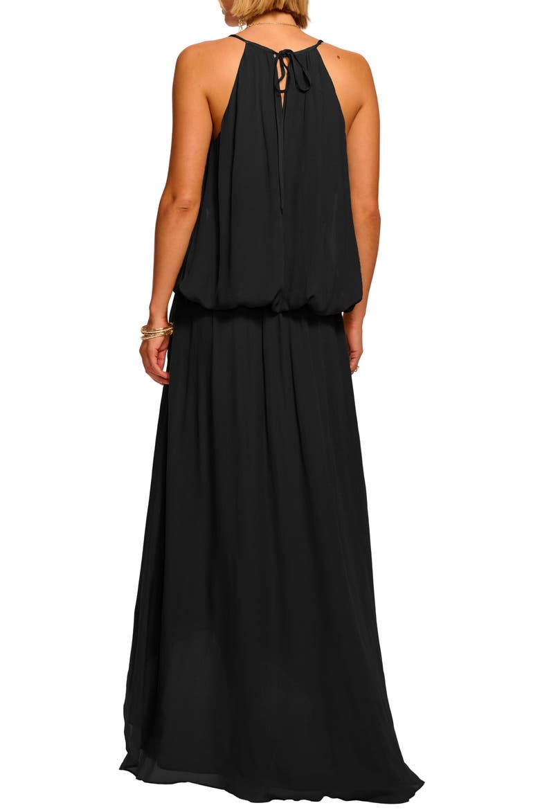 Ambar Blouson Bodice Maxi Dress, Alternate, color, BLACK