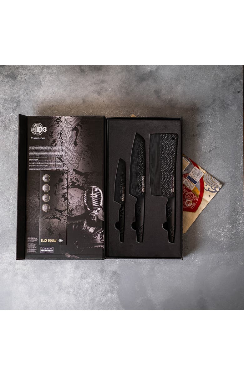 Cuisine::pro<sup>®</sup> iD3<sup>®</sup> BLACK SAMURAI  Ultimate Knife Set Of 3, Alternate, color, Black