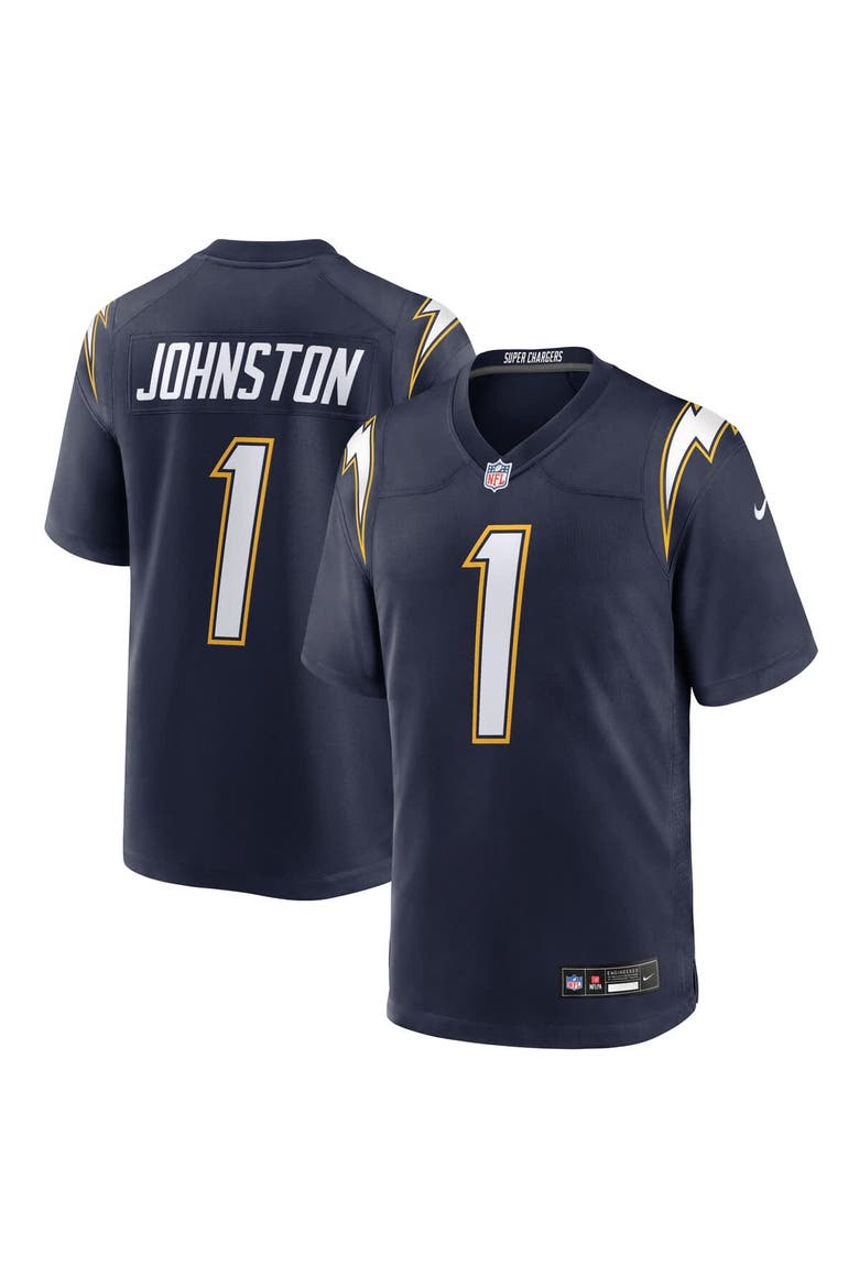 Men's Nike Quentin Johnston Navy Los Angeles Chargers Alternate Super Chargers Game Player Jersey, Main, color, Navy