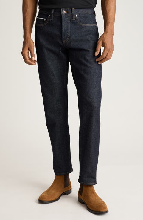 Japanese Stretch Selvedge Straight Leg Jeans (Rinse) (Regular & Big)