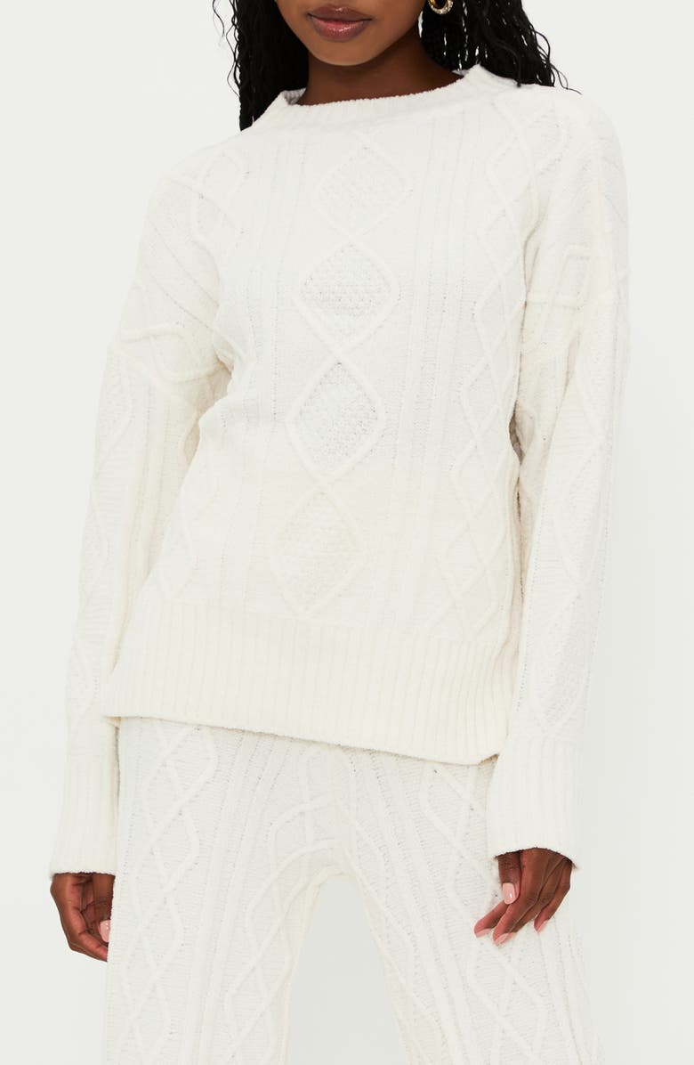 Beach Riot Callie Cable Knit Sweater, Main, color,